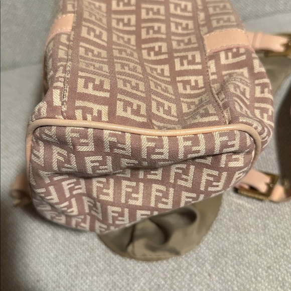 Fendi Zucchino Blush Beige Pink Shoulder Bag - Picture 8 of 17